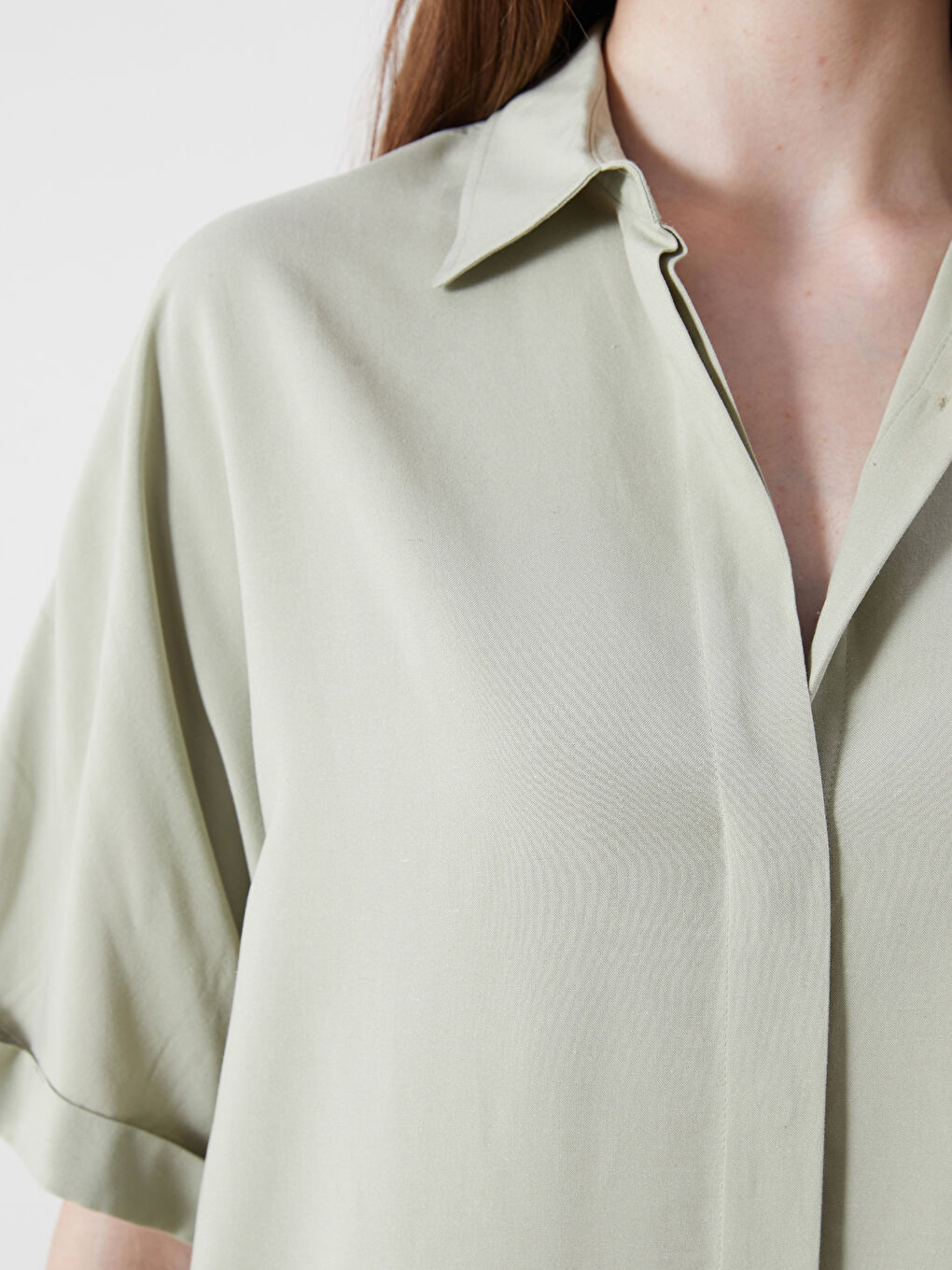 XSIDE Oversize Linen Blend Women's Shirt -S5P117Z8-DAM