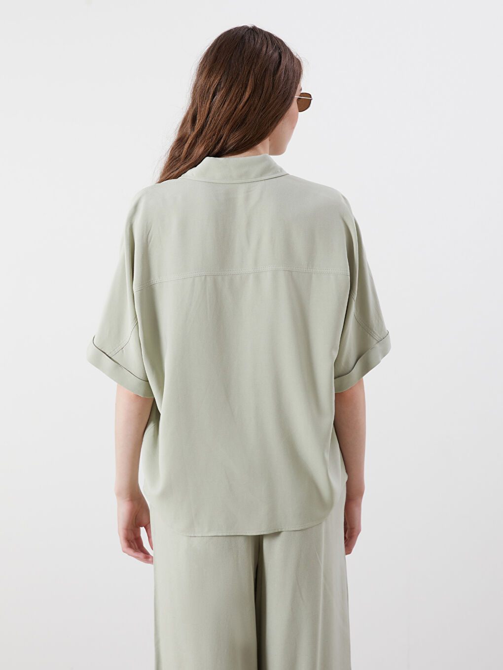 XSIDE Oversize Linen Blend Women's Shirt -S5P117Z8-DAM