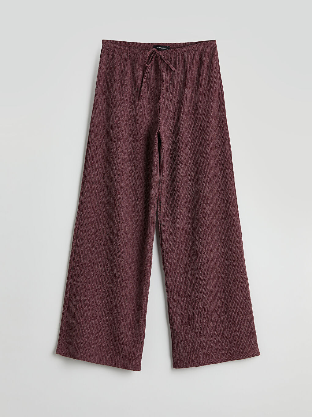 Elastic Waist Textured Women's Trousers -S5P157Z8-R60