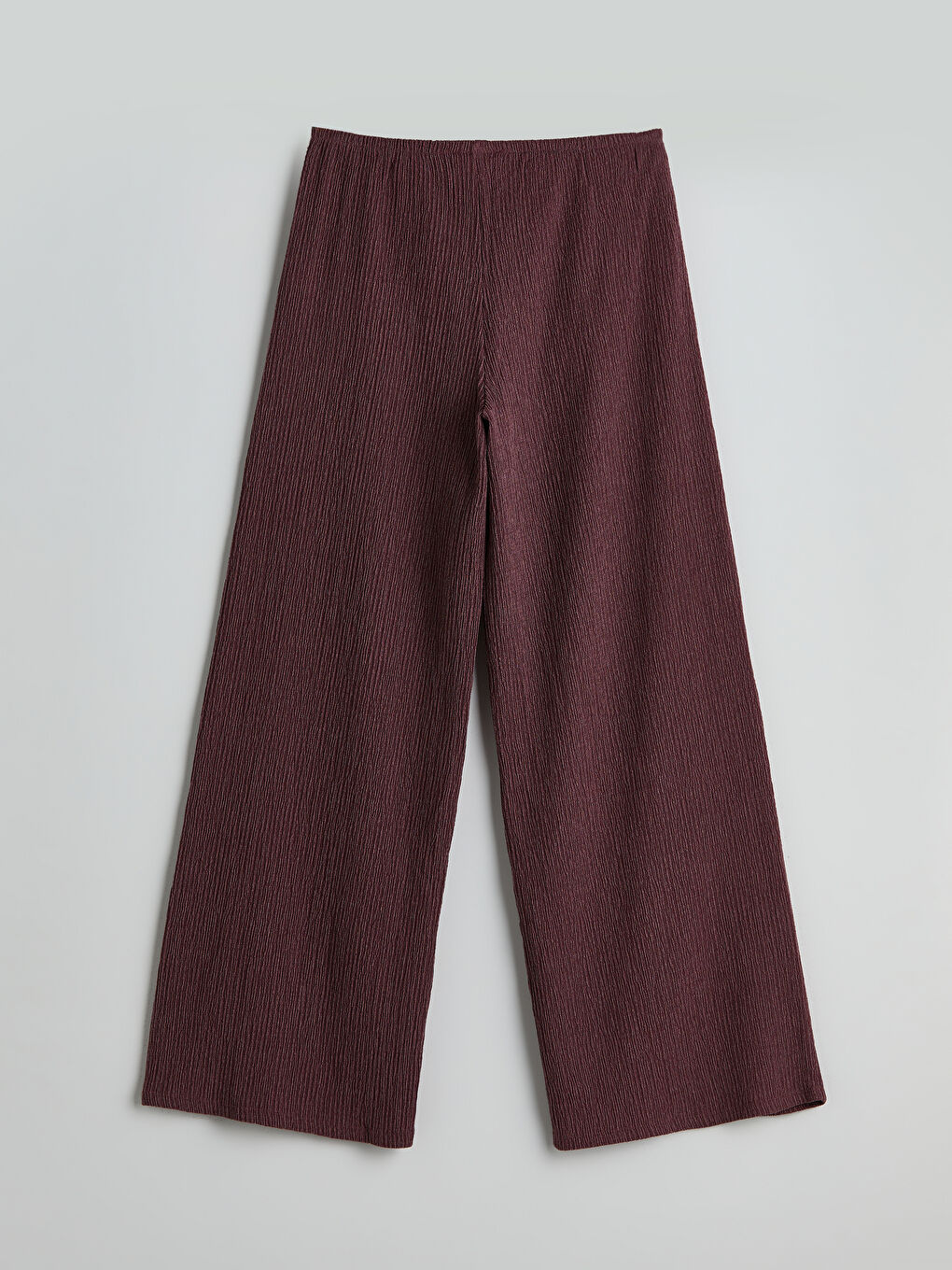 Elastic Waist Textured Women's Trousers -S5P157Z8-R60