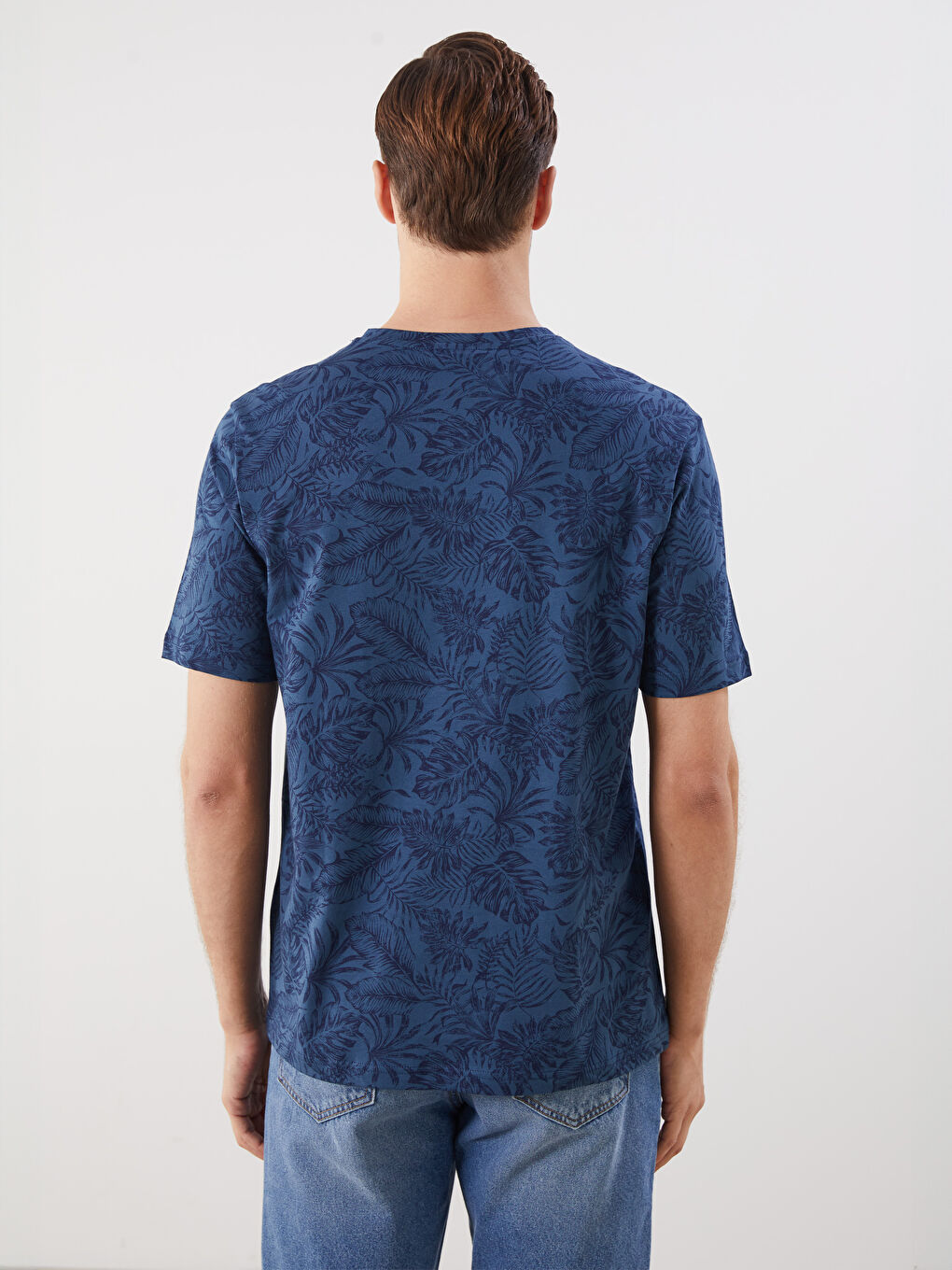 LCWAIKIKI Classic Crew Neck Printed Jersey Men's T-Shirt -S5P202Z8-LS3