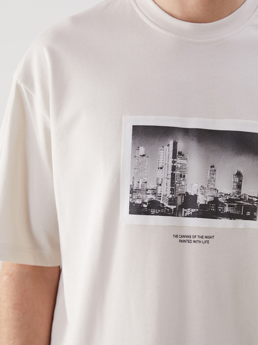 Футболка Мужская с Круглым Вырезом и Принтом из Джерси-2