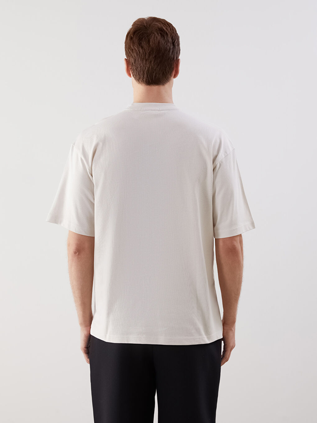 Футболка Мужская с Круглым Вырезом и Принтом из Джерси-3