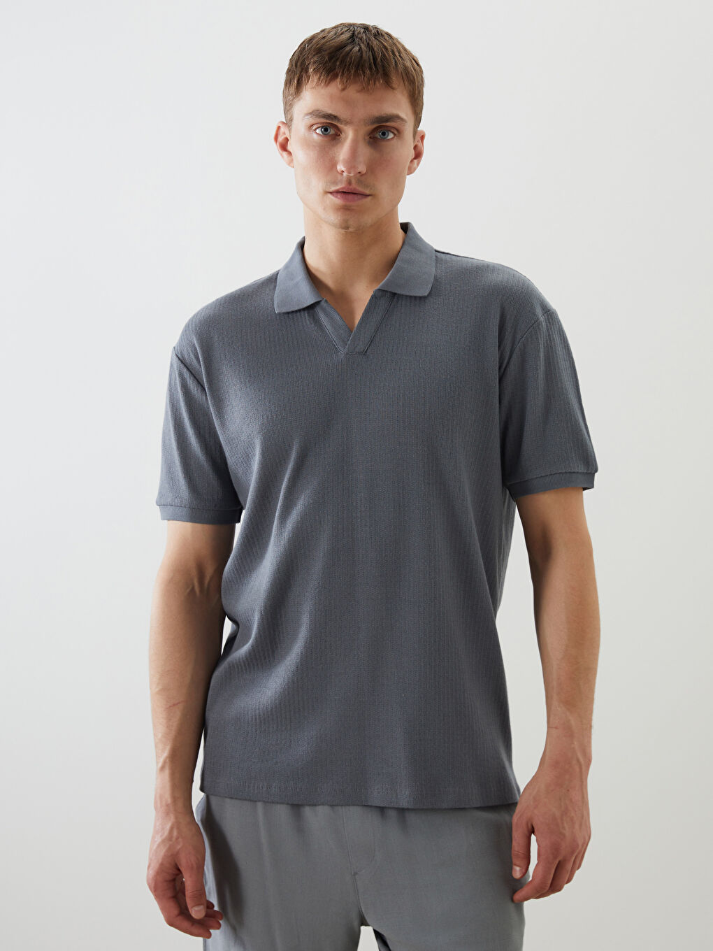 LCW Vision Men's Polo Neck T-Shirt -S5P222Z8-RYB