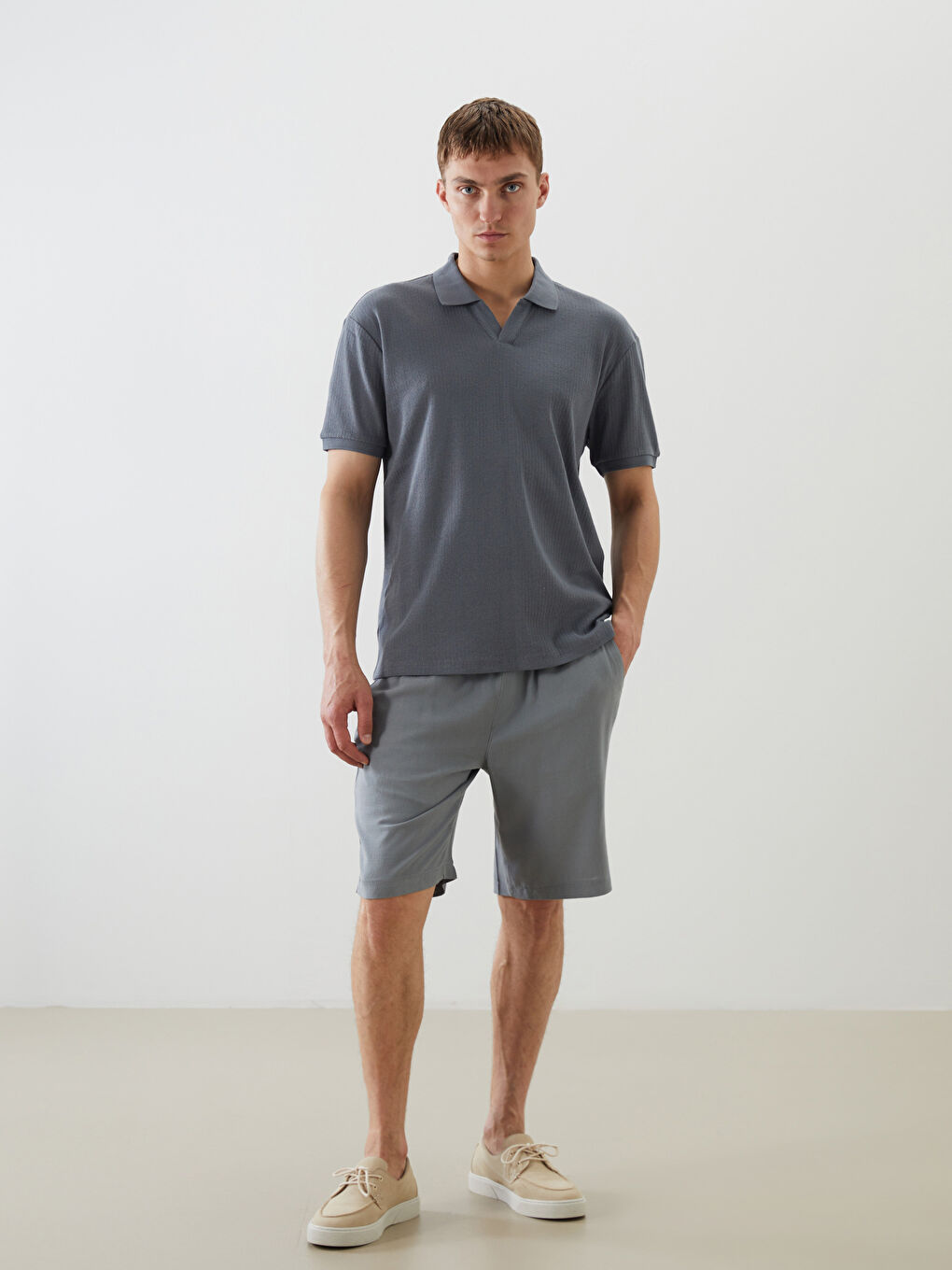 LCW Vision Men's Polo Neck T-Shirt -S5P222Z8-RYB