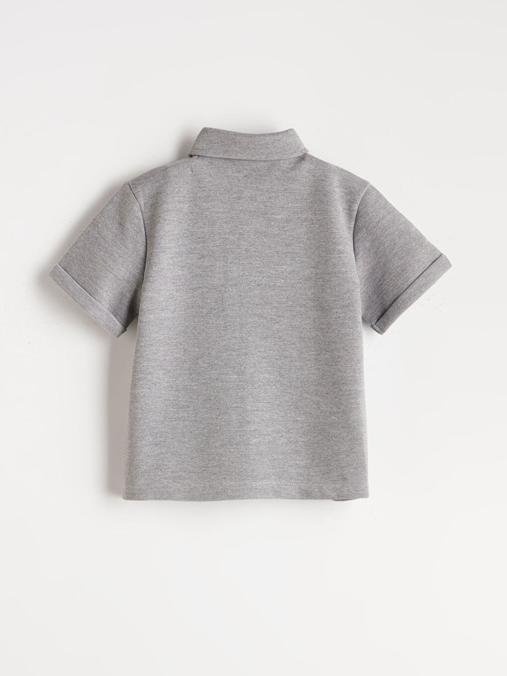 Gri Kısa Kollu Erkek Çocuk Gömlek-1