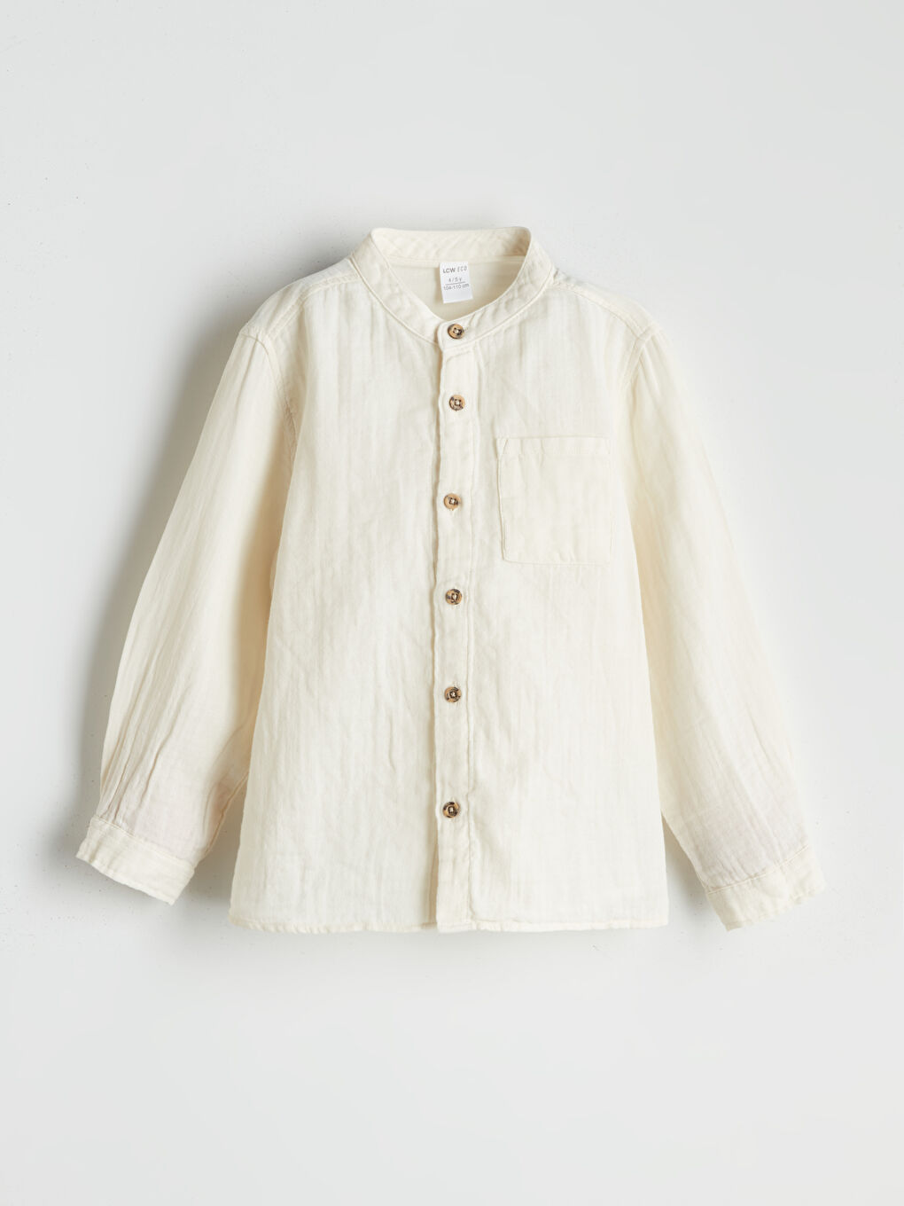 Grandad Collar Basic Boys' Shirt -S5P273Z1-EEW
