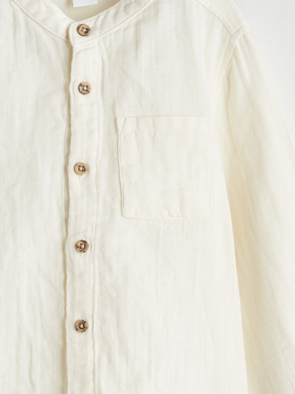 Grandad Collar Basic Boys' Shirt -S5P273Z1-EEW