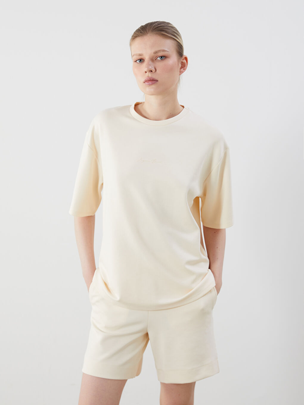 Crew Neck Oversize Women's T-Shirt -S5P280Z8-KXP