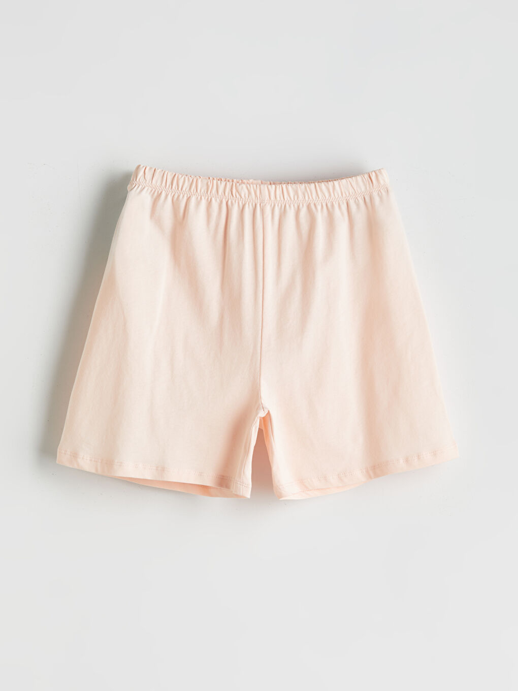 Pembe Beli Lastikli Basic Kız Çocuk Pijama Şort