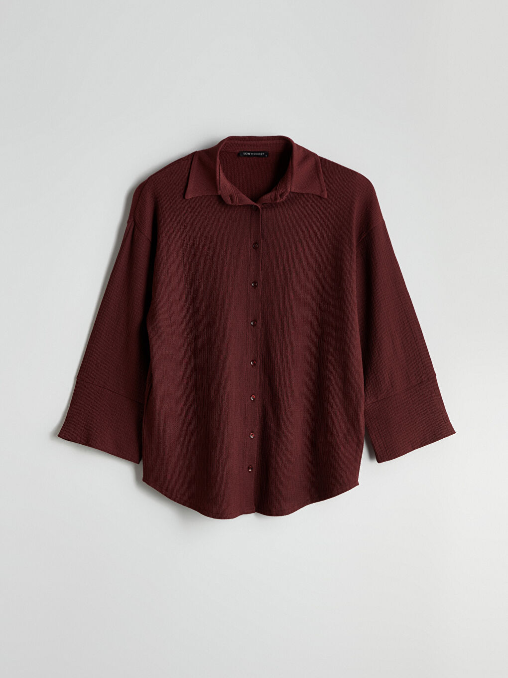 Pembe Dokulu Oversize Kadın Gömlek Tunik-4