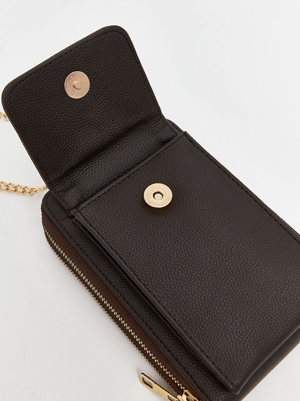 LCW ACCESSORIES Kahverengi Deri Görünümlü Kadın Omuz Çantası - 3