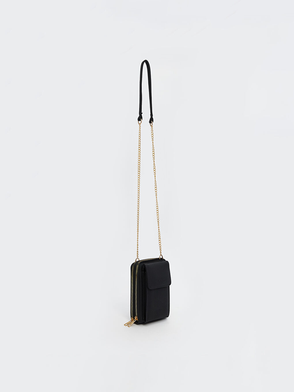 LCW ACCESSORIES Siyah Deri Görünümlü Kadın Omuz Çantası