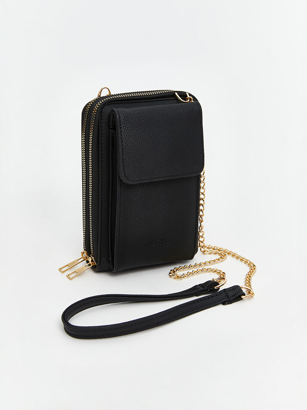 LCW ACCESSORIES Siyah Deri Görünümlü Kadın Omuz Çantası - 1