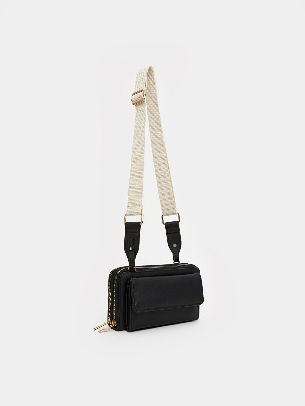 Siyah Ayarlanabilir Askılı Kadın Omuz Çantası