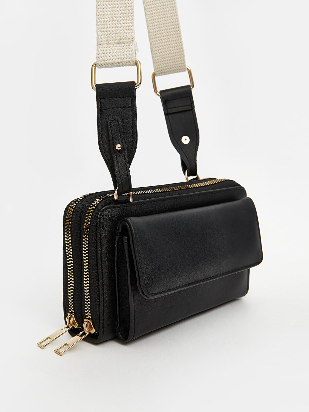 Siyah Ayarlanabilir Askılı Kadın Omuz Çantası-1