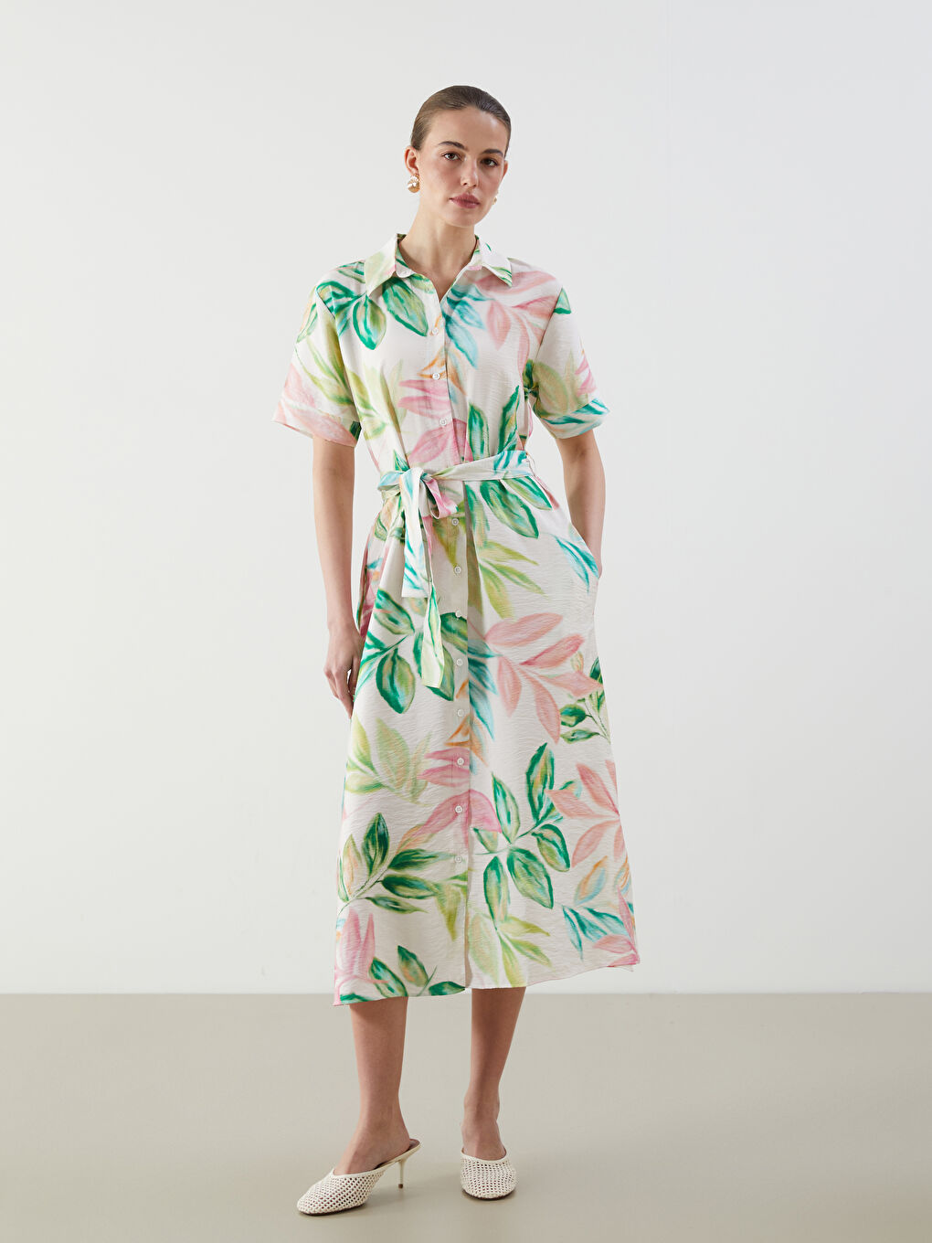 Woman MIX Shirt Dress -S5P301Z8-F9C