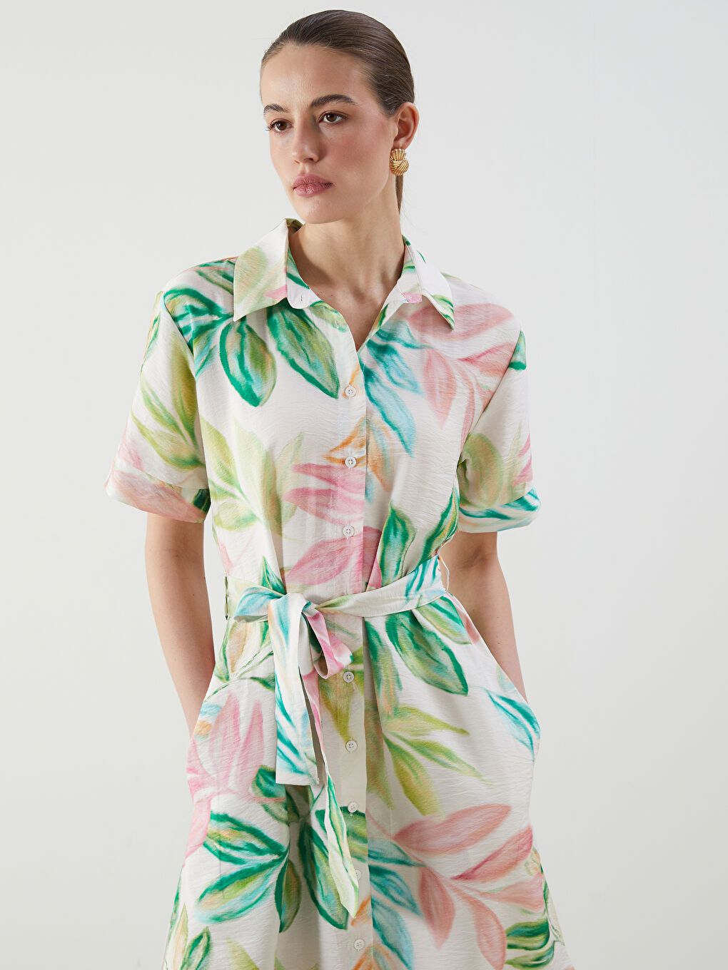 Woman MIX Shirt Dress -S5P301Z8-F9C