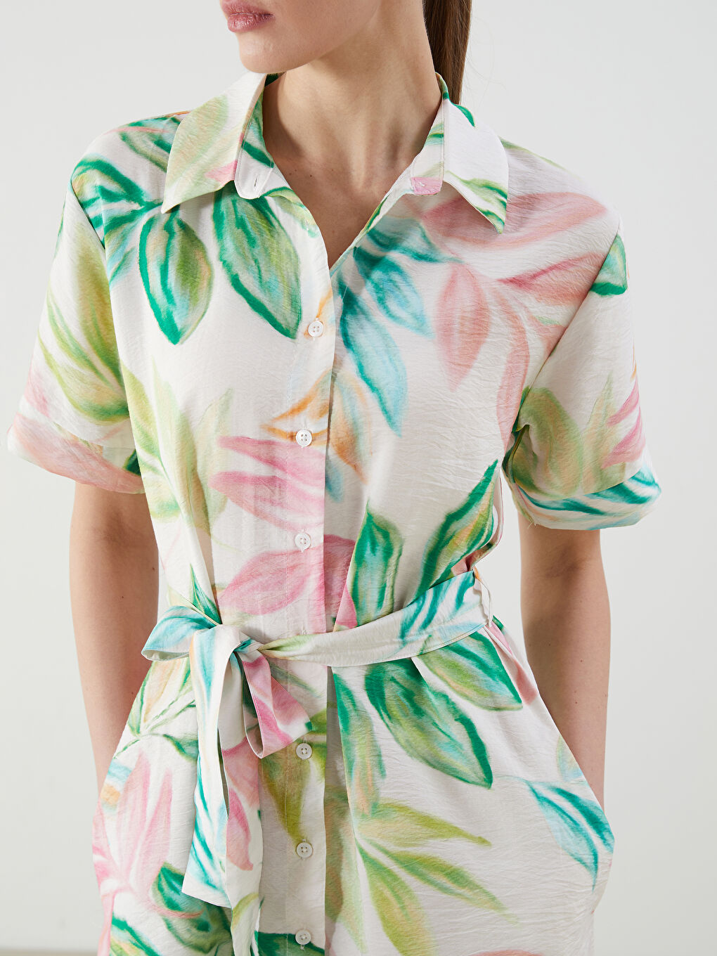 Woman MIX Shirt Dress -S5P301Z8-F9C