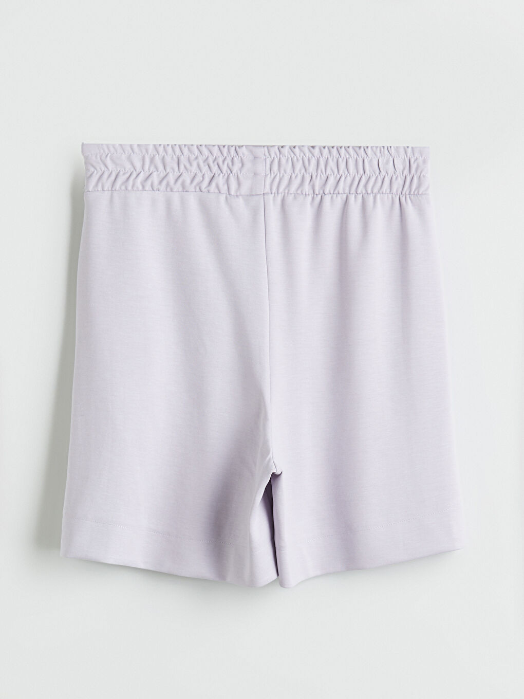 Lila Beli Lastikli Kadın Şort-5