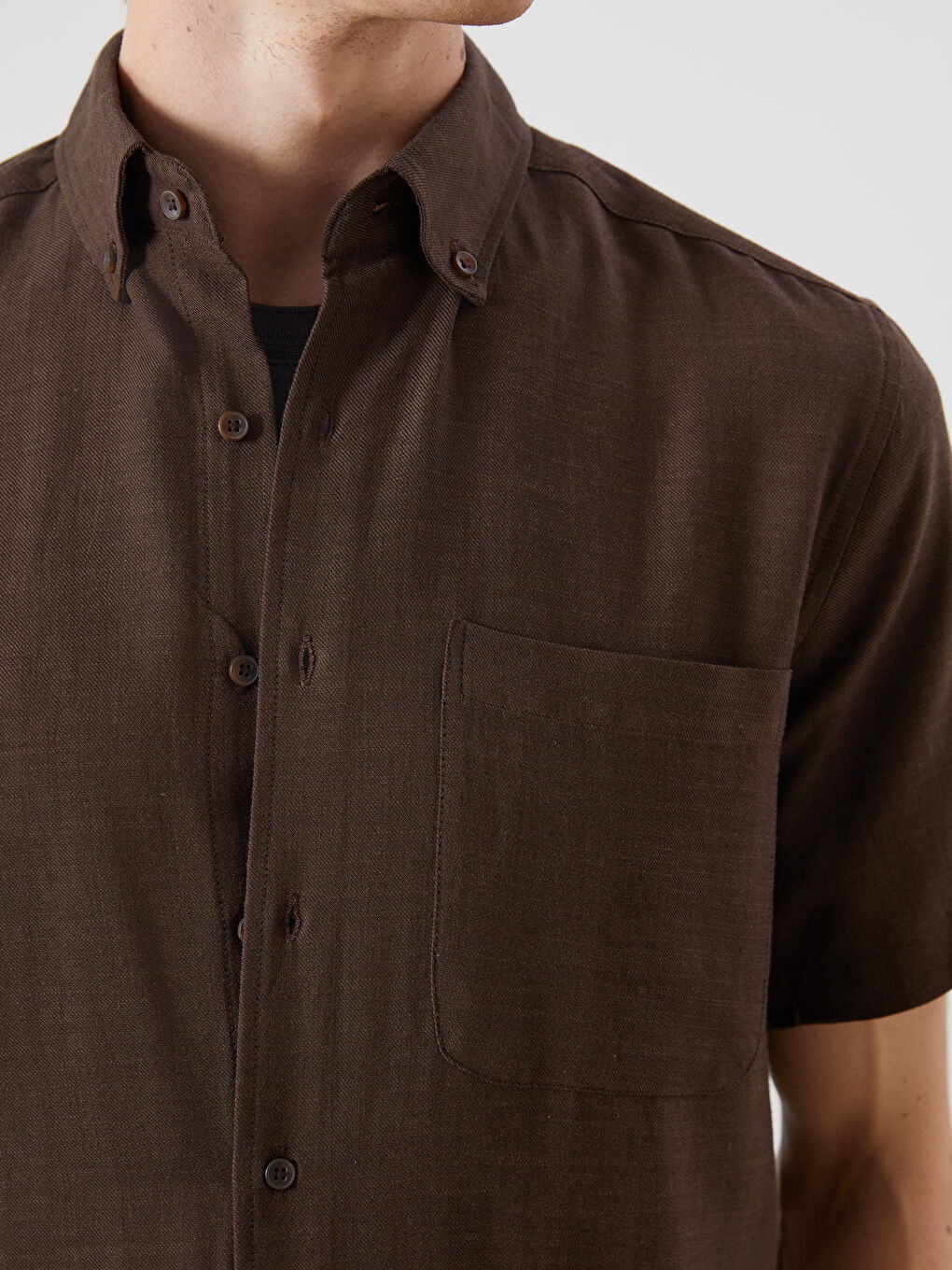 Regular Fit Short Sleeve Gabardine Men's Shirt -S5P335Z8-CT9