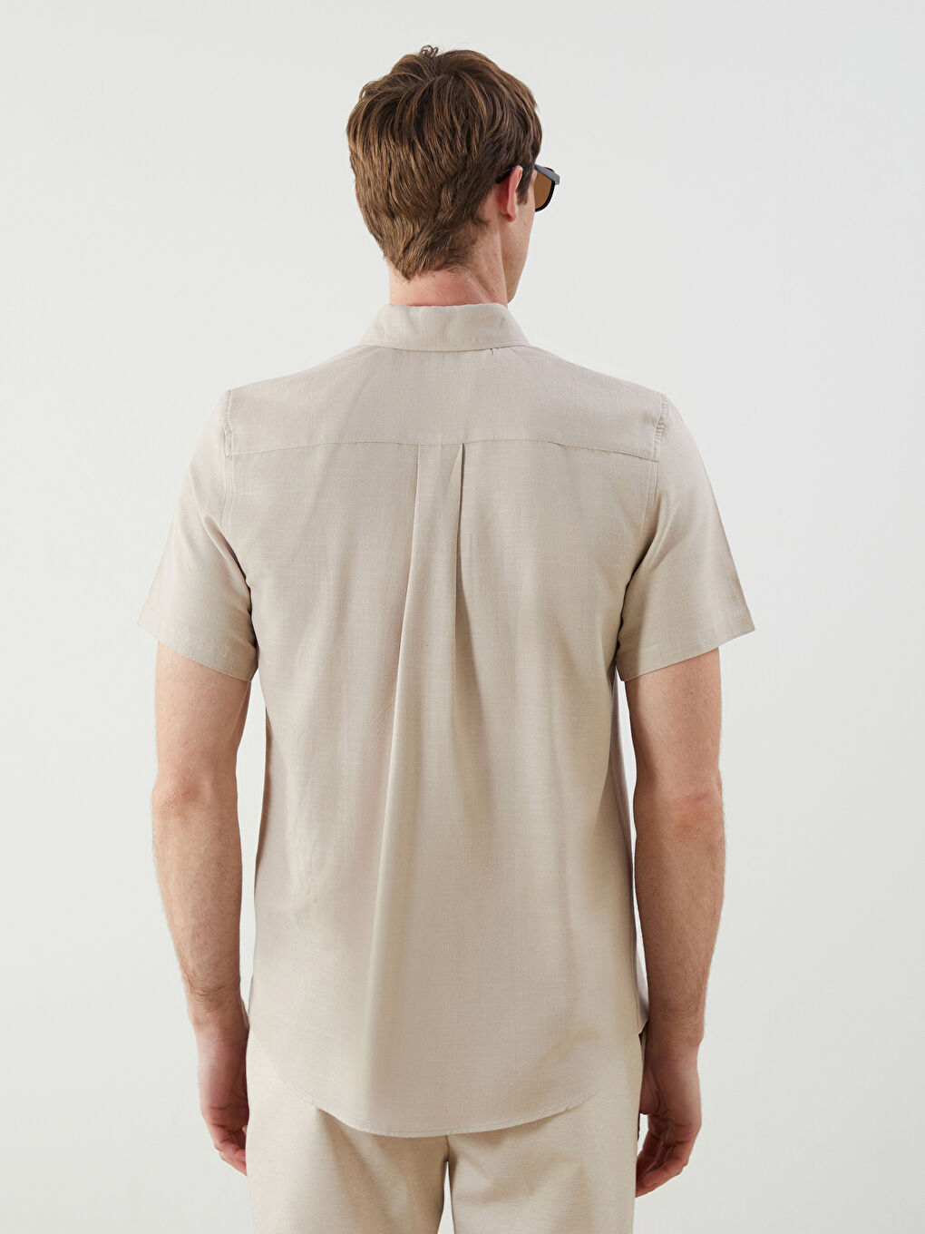 Regular Fit Short Sleeve Gabardine Men's Shirt -S5P335Z8-RW0