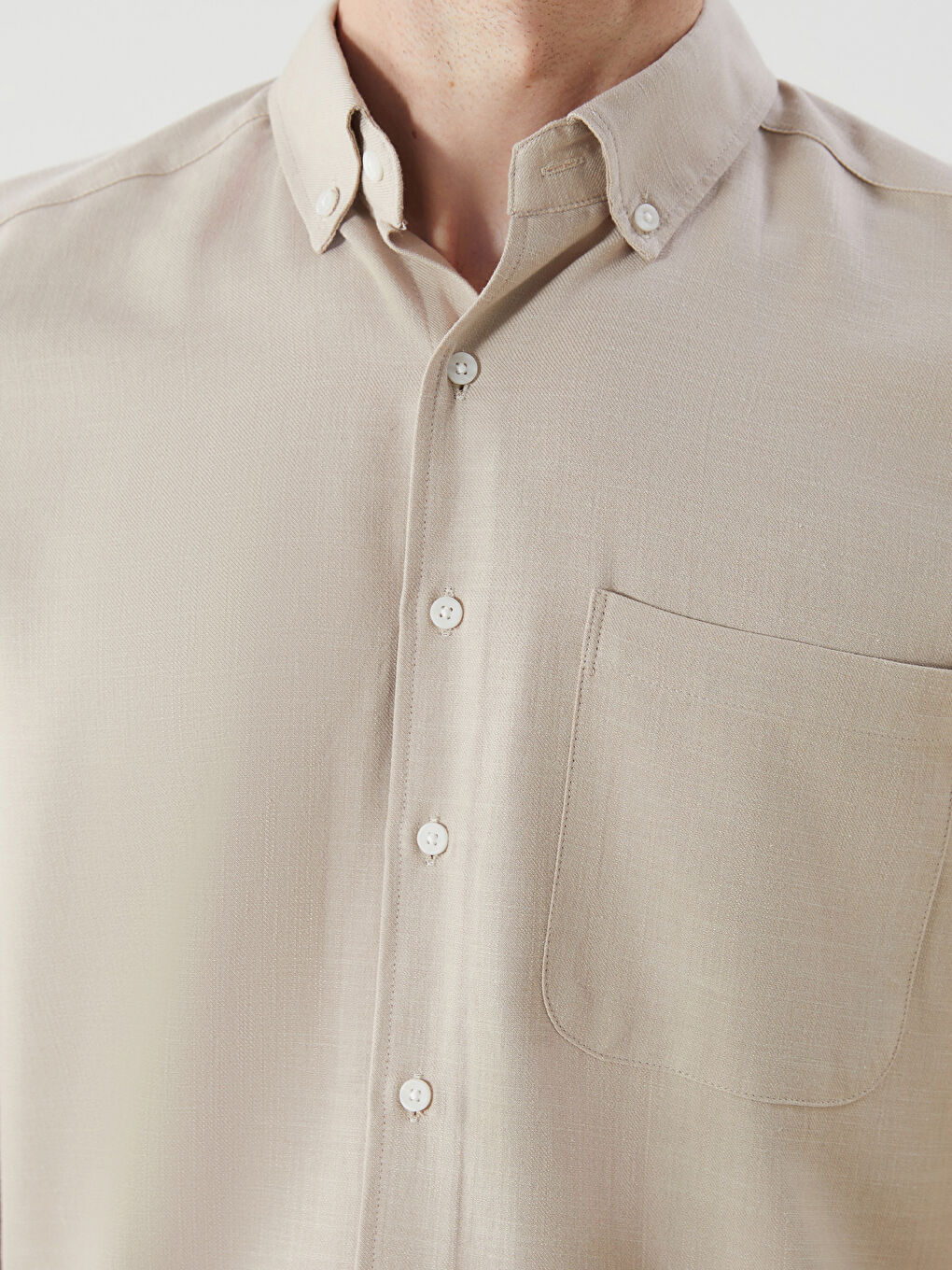 Regular Fit Short Sleeve Gabardine Men's Shirt -S5P335Z8-RW0