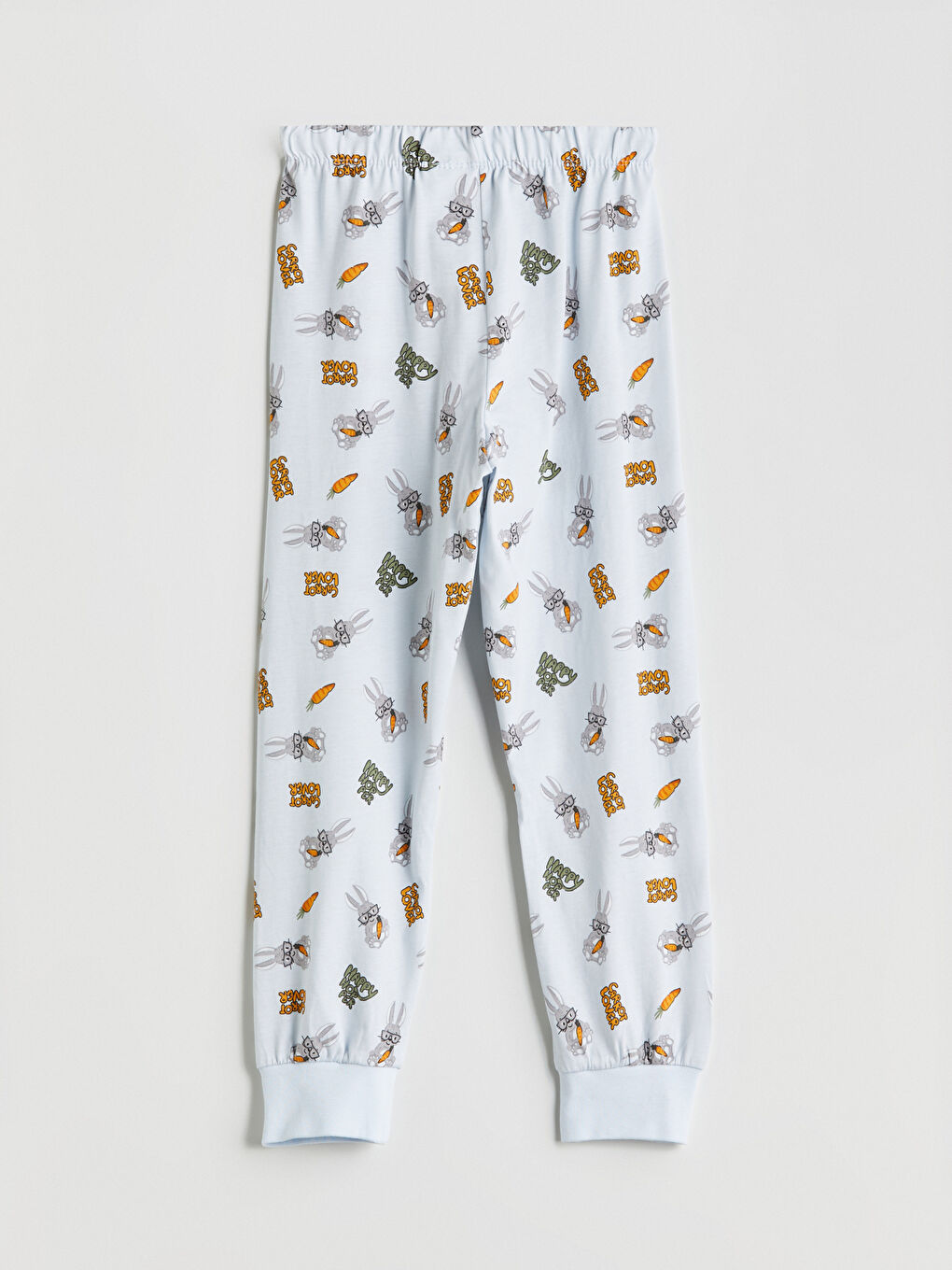 Mavi Beli Lastikli Baskılı Erkek Çocuk Pijama Alt-2