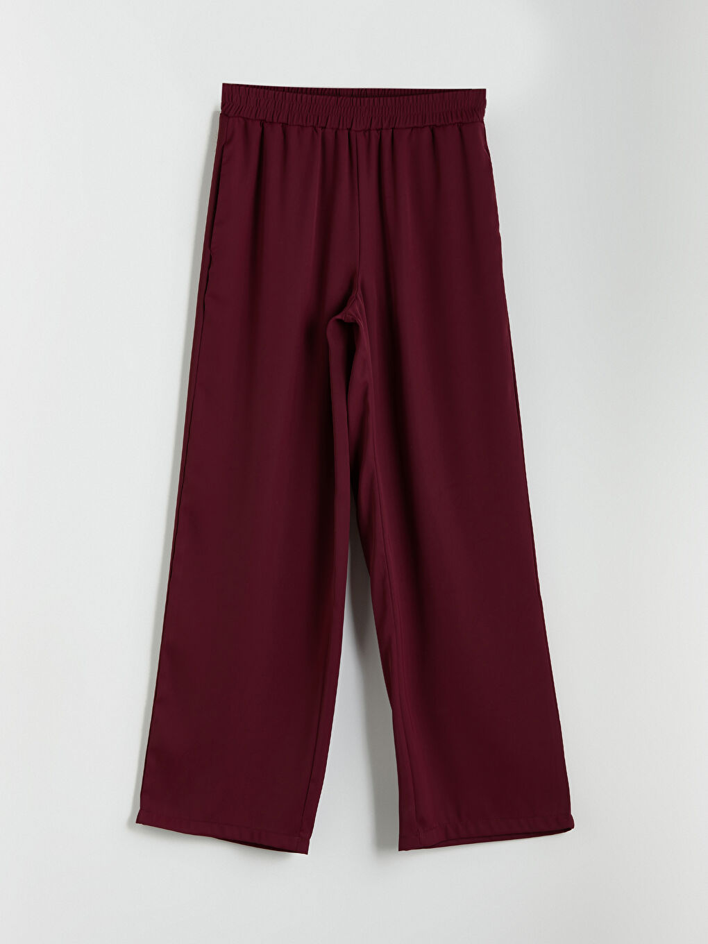 Wide Leg Women Trousers With Elastic Waist -S5P357Z8-YHR