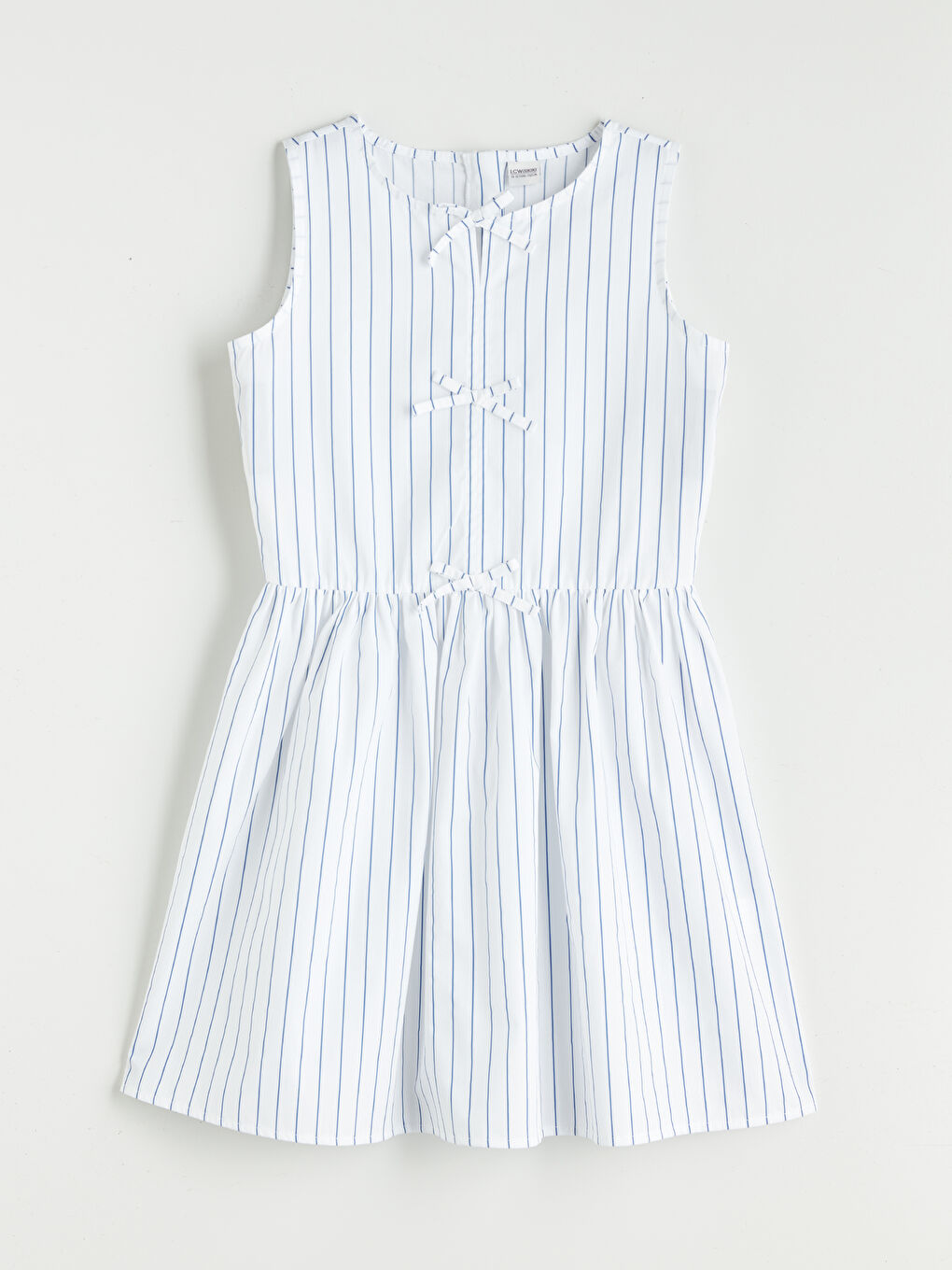 Crew Neck Striped Girls' Dress -S5P386Z4-LJX