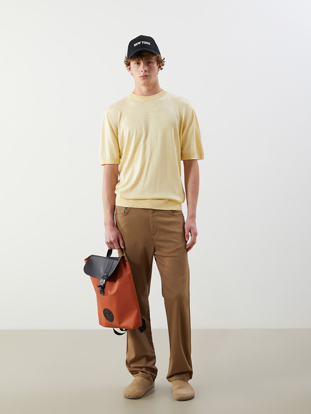 حقيبة ظهر جلد صناعي للرجال-1