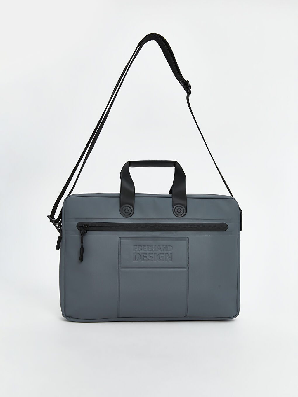 Gri Omuz Askılı Erkek Laptop Çantası