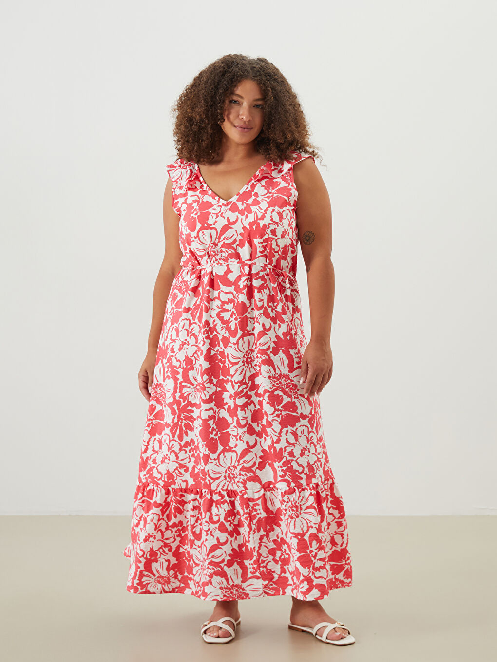 LCWAIKIKI Classic V-Ausschnitt Blumenkleid -S5P417Z8-LT9