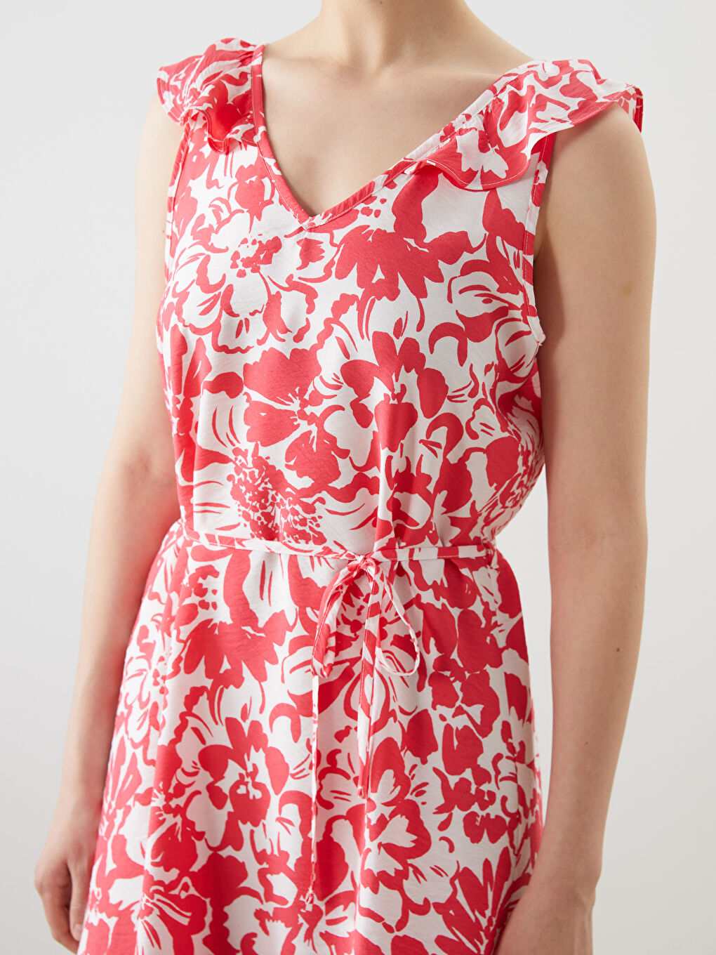 V-Neck Floral Dress -S5P417Z8-LT9