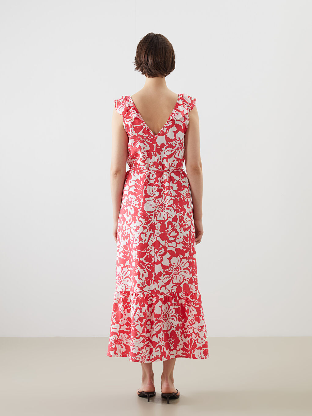 V-Neck Floral Dress -S5P417Z8-LT9