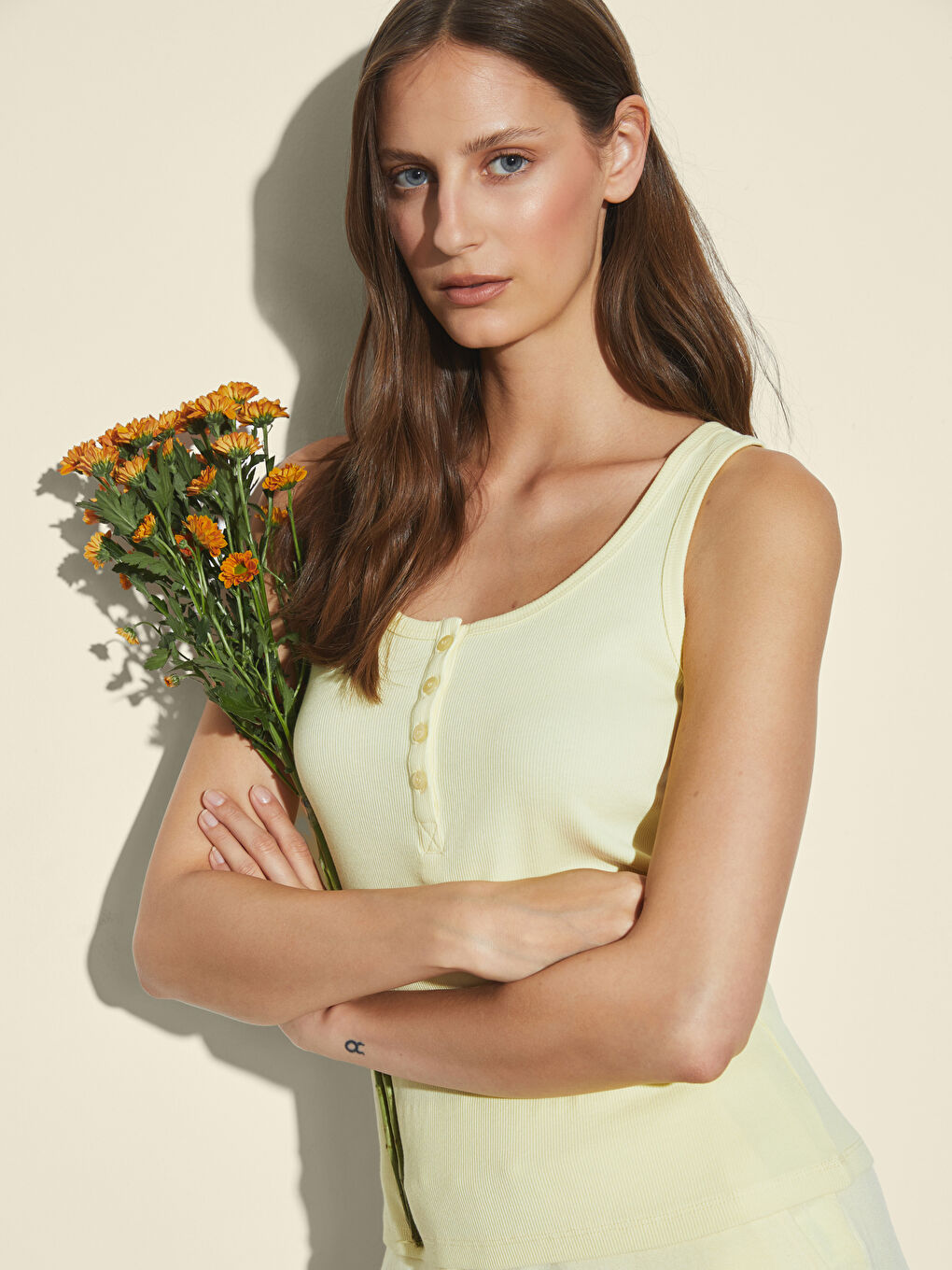 LCWAIKIKI Classic Woman BEIGE Tank Top -S5P422Z8-G0A