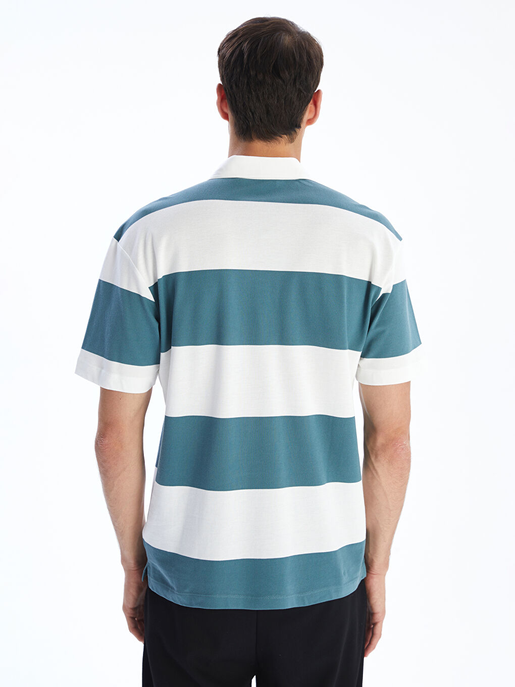 LCW Vision Polo Neck Striped Pique Men's T-Shirt -S5P425Z8-LHE