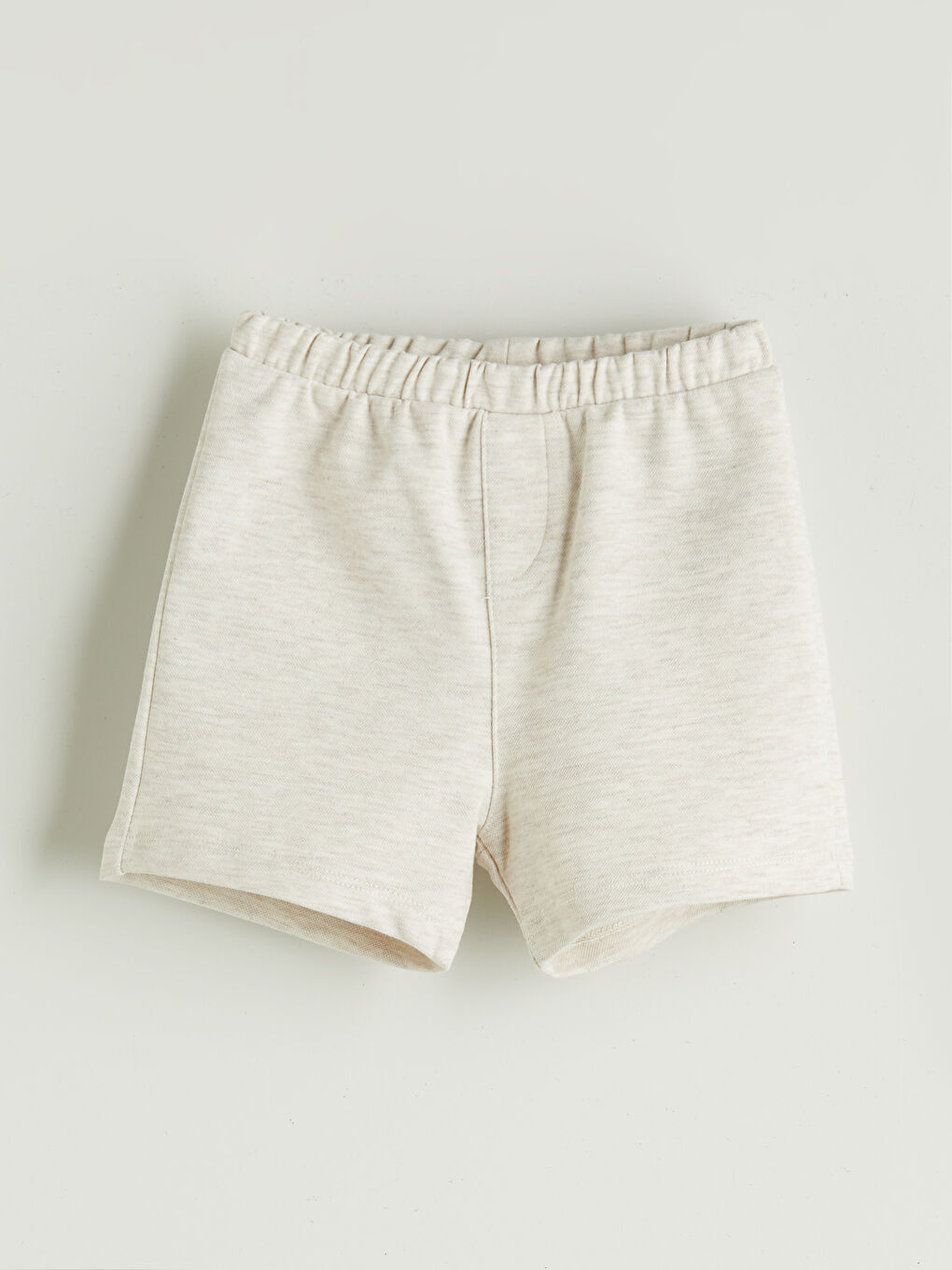 Ekru Erkek Bebek İnterlok Şort