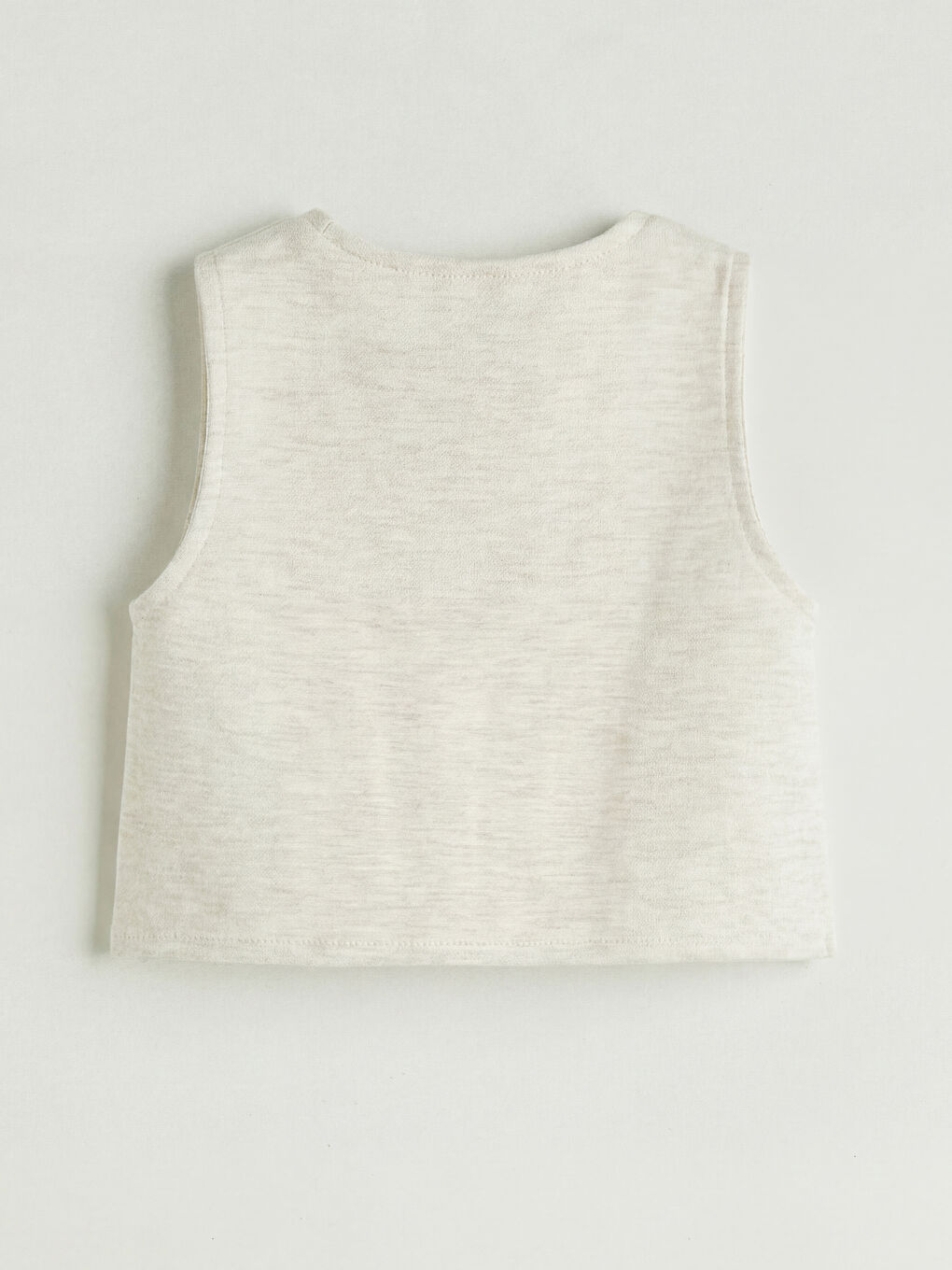 Ekru V Yaka Erkek Bebek Triko Yelek-2