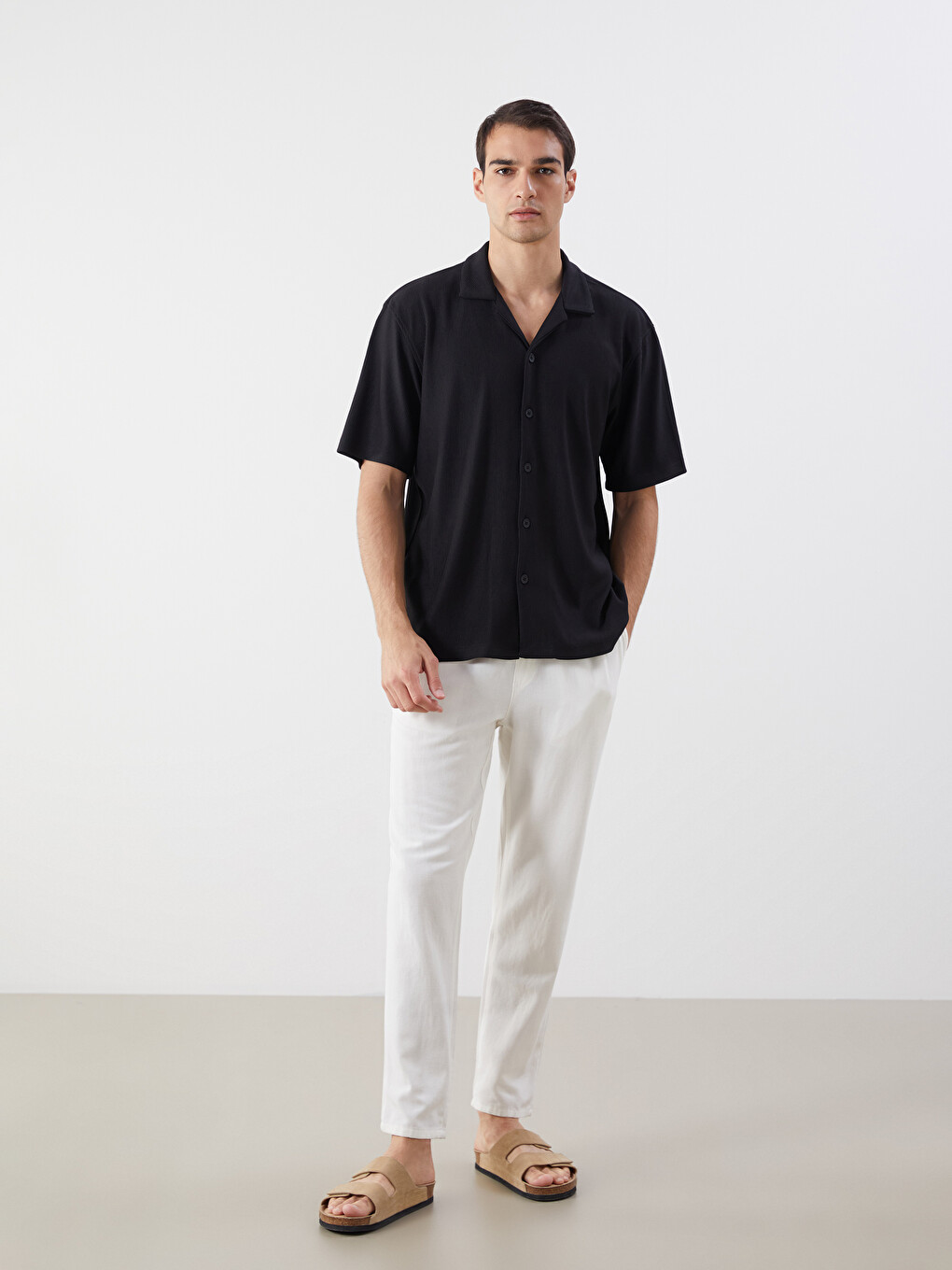 Tricou Pentru Bărbați Jerseu Cu Guler Înalt-1