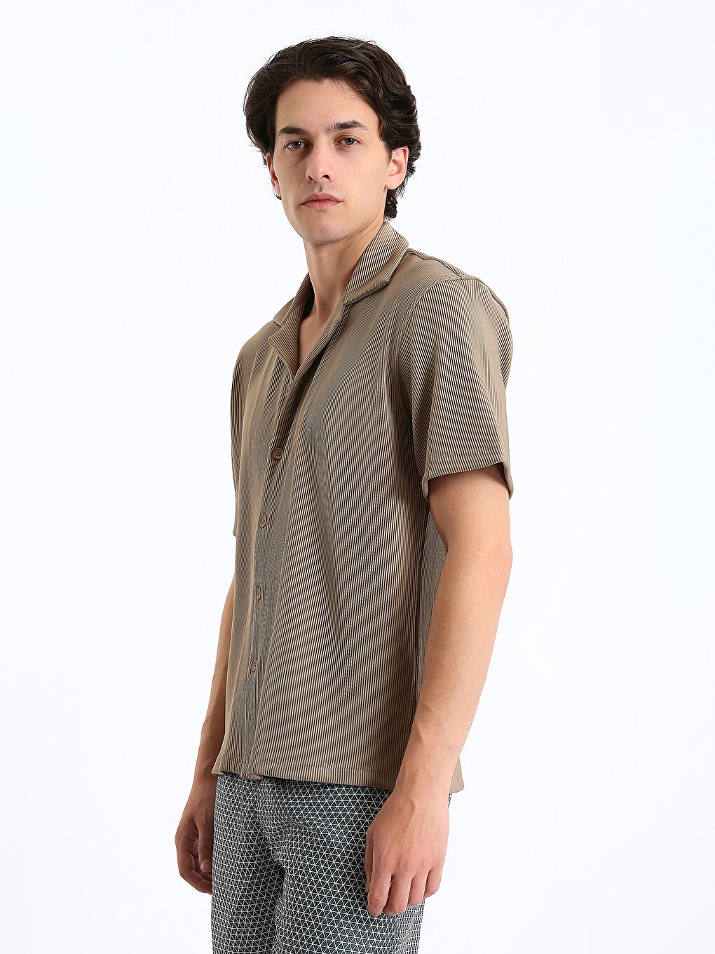 تي شيرت ياقة بولو جيرسي للرجال-3