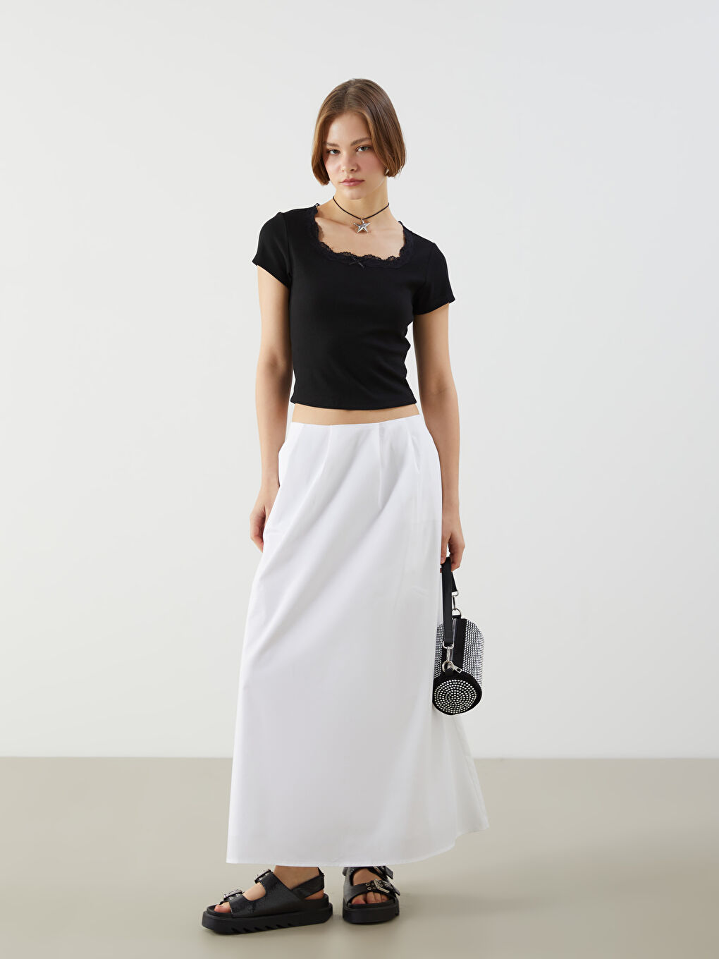 Woman BLACK Crop Top -S5P484Z8-CVL