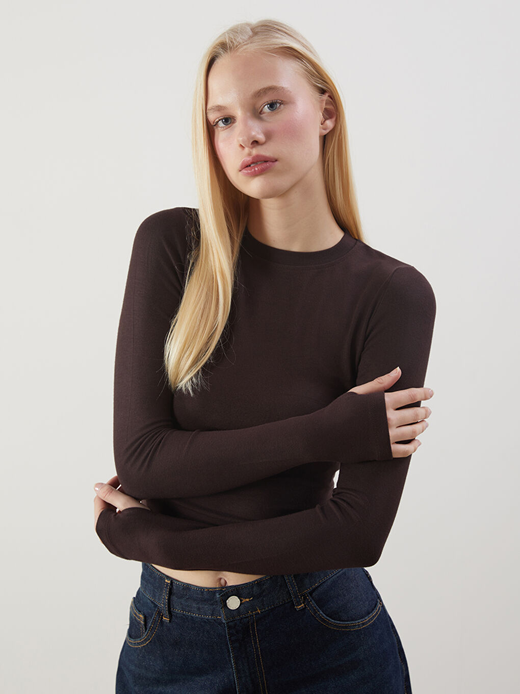 Women's Crew Neck Bodysuit -S5P492Z8-ZB0