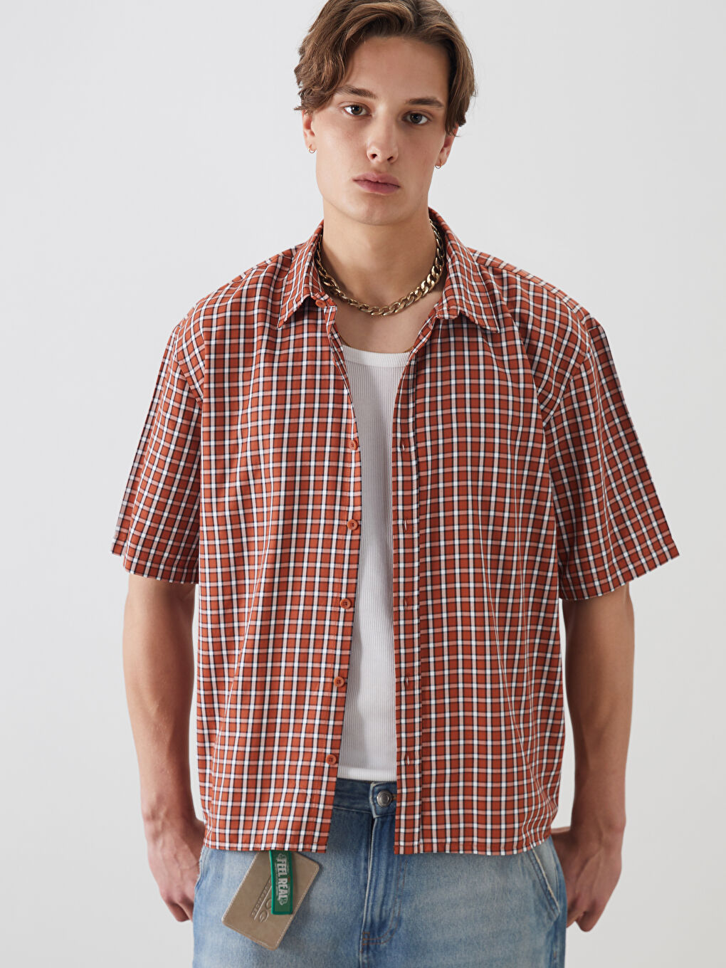Relaxed Fit Short Sleeve Men's Shirt -S5P535Z8-LLL