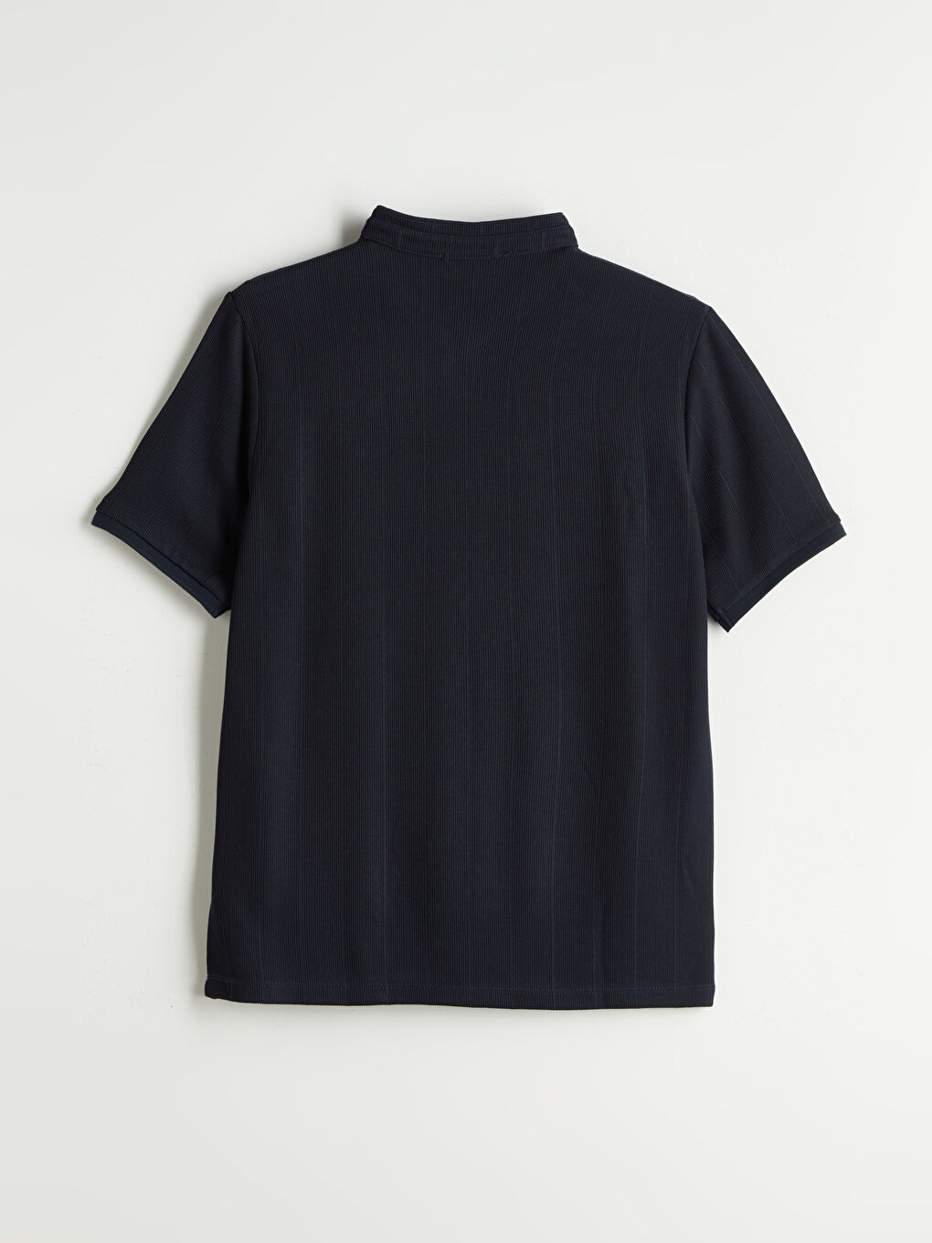 Lacivert Hakim Yaka Erkek Tişört-5