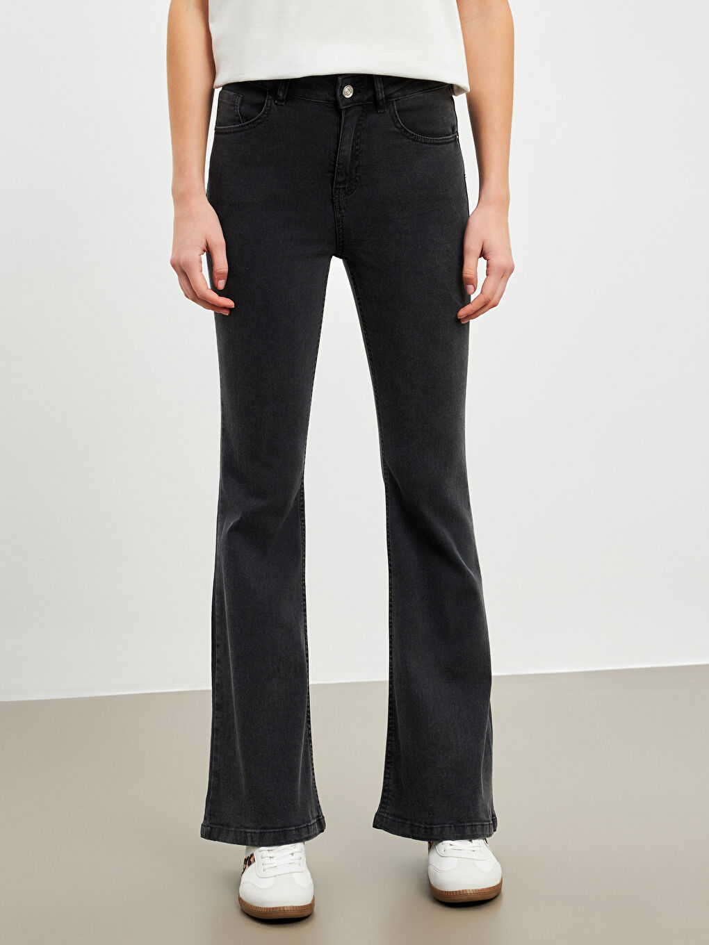 Slim Fit Flare Women'S Velvet Jeans -S5P568Z8-GRD