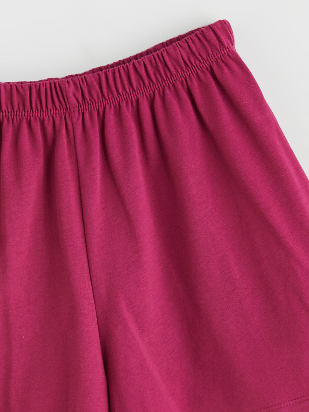 Bordo Beli Lastikli Kız Çocuk Pijama Şort-2