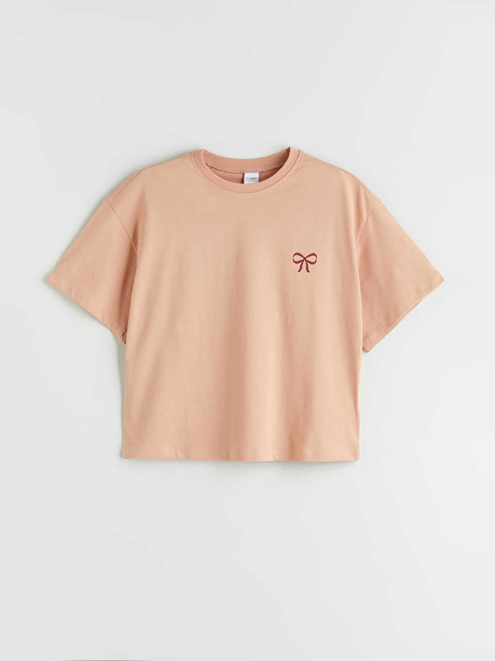 Kahverengi Bisiklet Yaka Kız Çocuk Pijama Üst