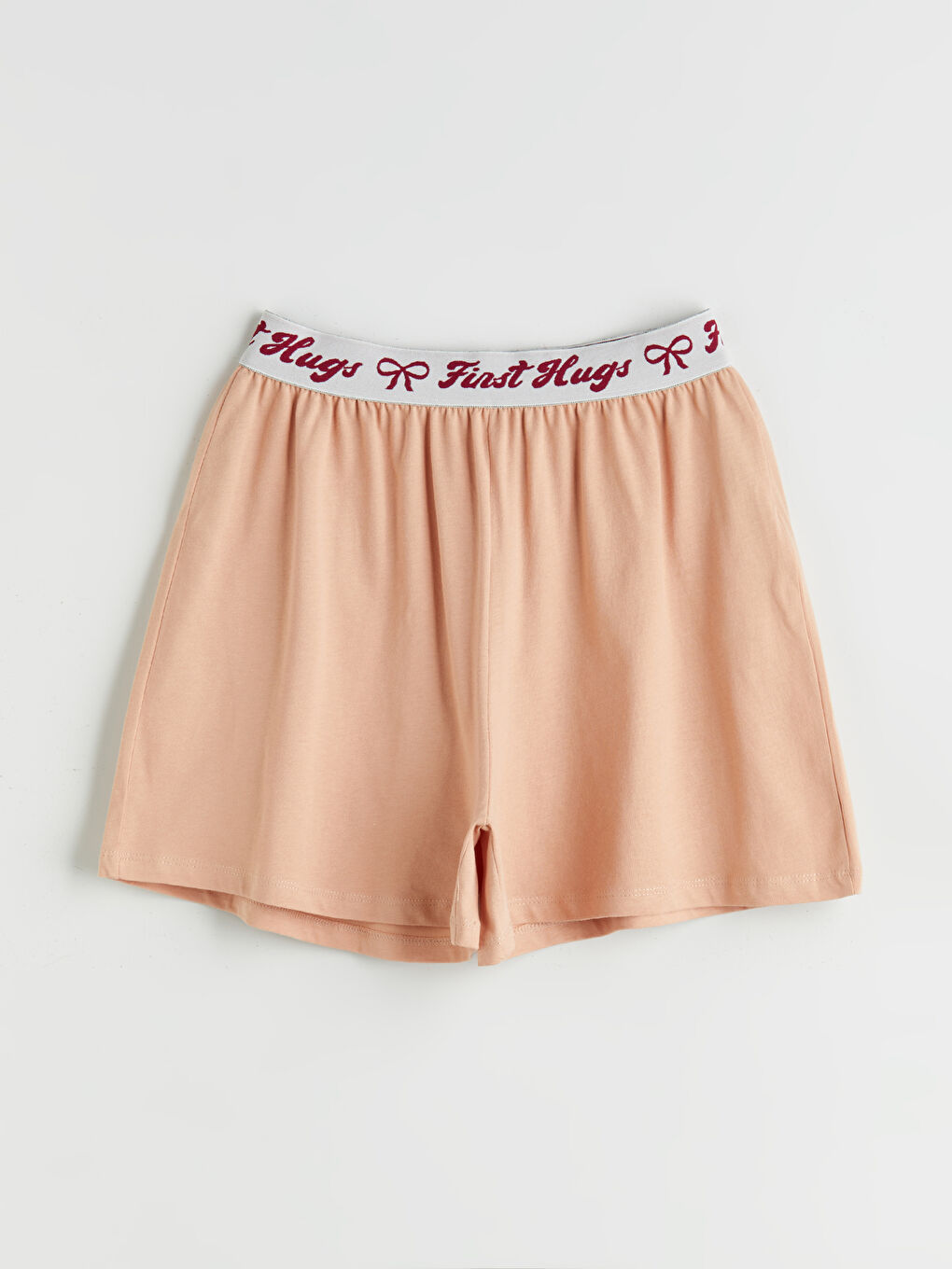 Crew Neck Bow Printed Girls' Shortie Pyjama Set -S5P582Z4-GGN