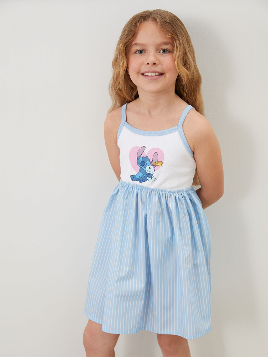 LCW Kids Girl BLUE Dress -S5P588Z1-LEN